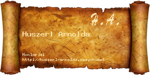 Huszerl Arnolda névjegykártya